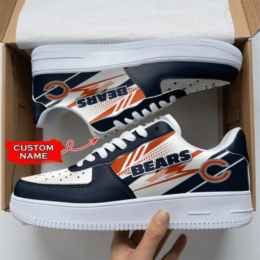 Ideafootwear Chicago Bears NFL Air Low-Top Sneakers Shoes For Men And Women