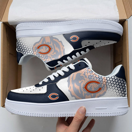 Ideafootwear Chicago Bears NFL Air Low-Top Sneakers Shoes For Men And Women