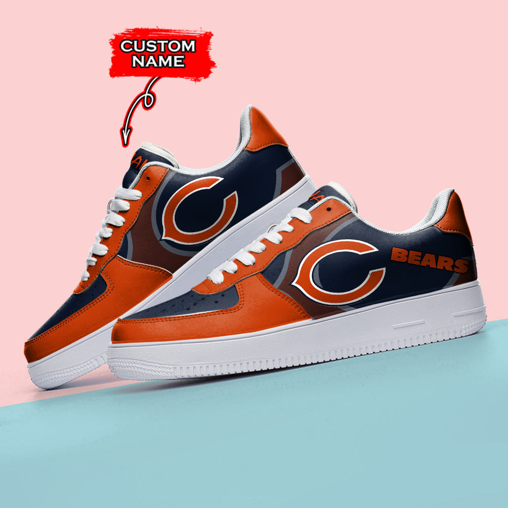 Ideafootwear Chicago Bears NFL Air Low-Top Sneakers Shoes For Men And Women
