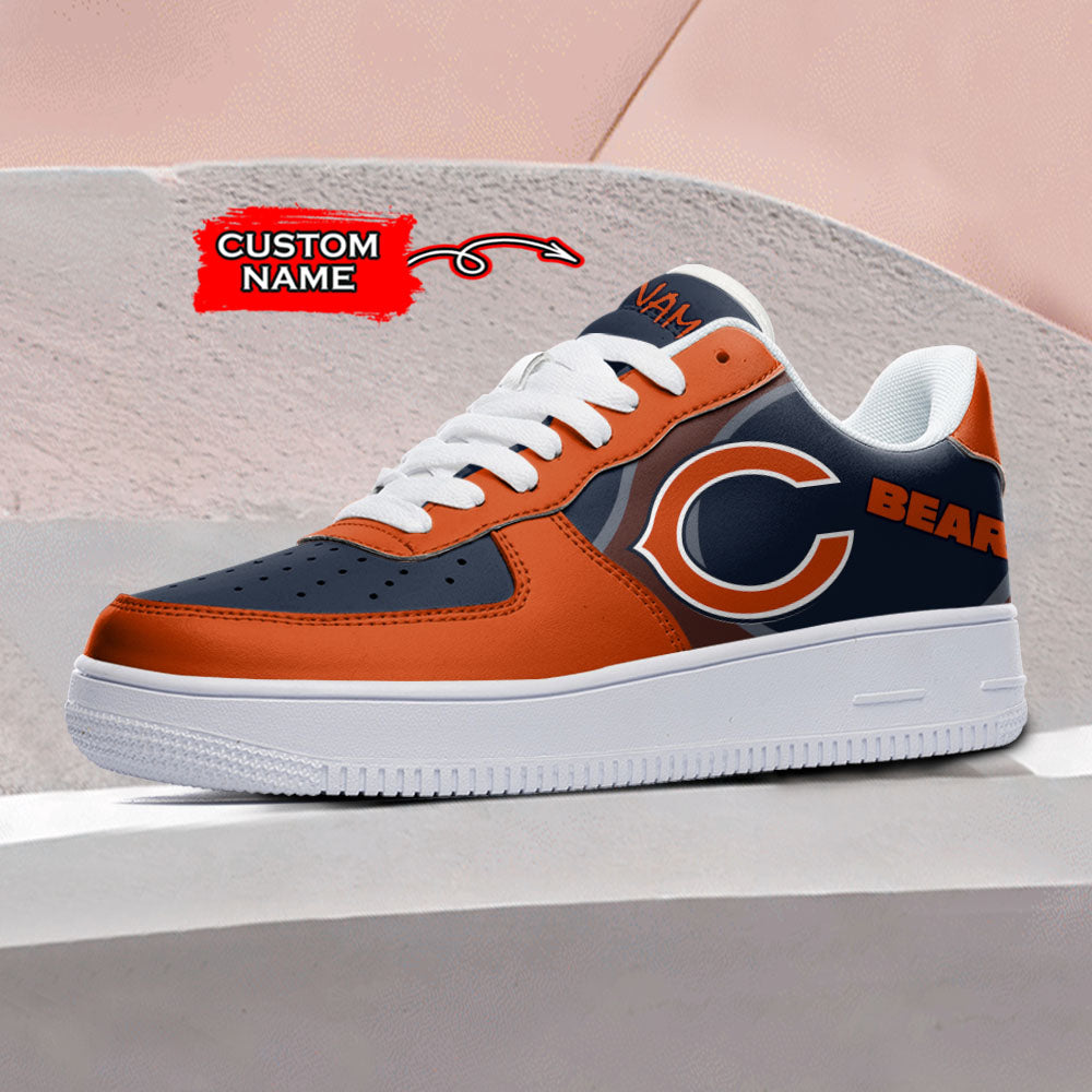 Ideafootwear Chicago Bears NFL Air Low-Top Sneakers Shoes For Men And Women