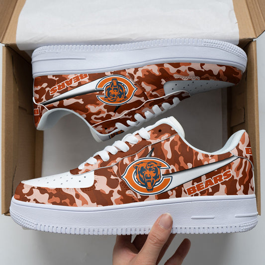 Ideafootwear Chicago Bears NFL Air Low-Top Sneakers Shoes For Men And Women
