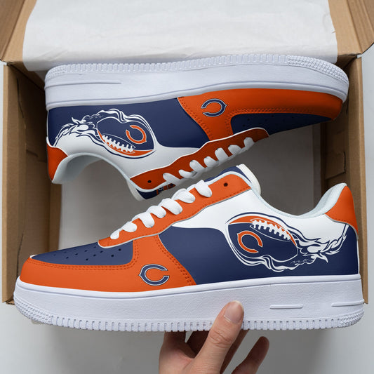 Ideafootwear Chicago Bears NFL Air Low-Top Sneakers Shoes For Men And Women