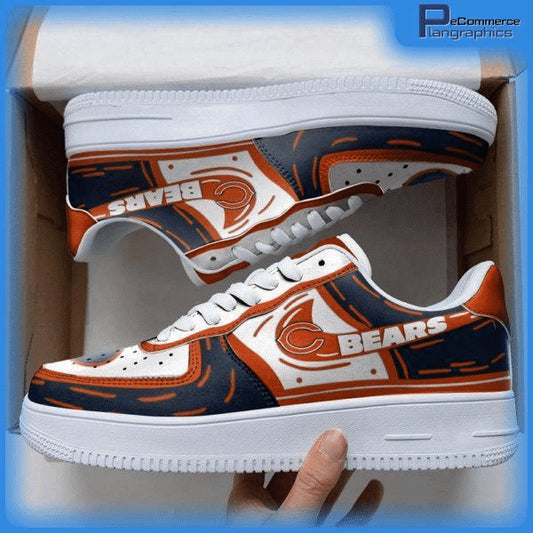 Ideafootwear Chicago Bears NFL Air Low-Top Sneakers Shoes For Men And Women