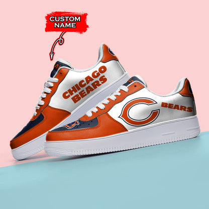 Ideafootwear Chicago Bears NFL Air Low-Top Sneakers Shoes For Men And Women