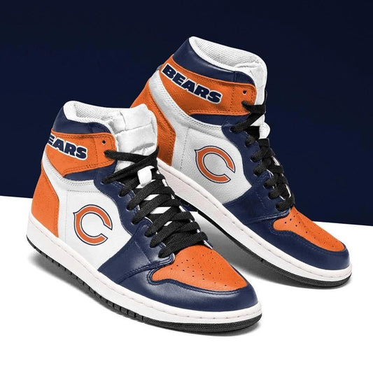 Ideafootwear Chicago Bears NFL AJ1 High Sneakers Shoes For Men And Women