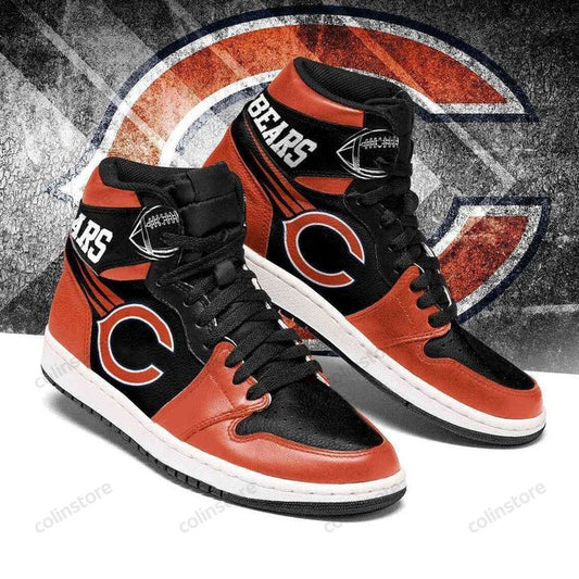 Ideafootwear Chicago Bears NFL AJ1 High Sneakers Shoes For Men And Women