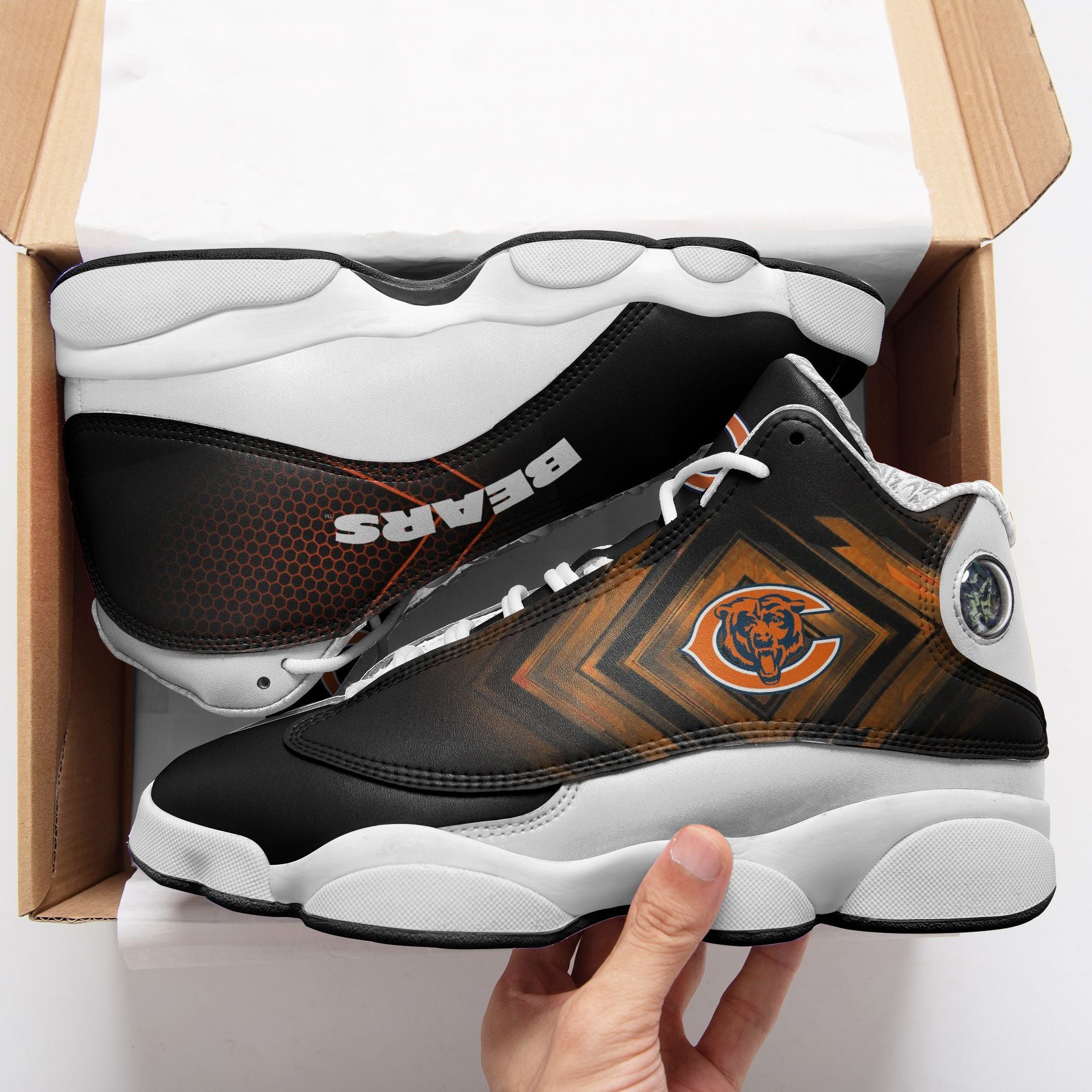 Ideafootwear Chicago Bears NFL AJ13 Sneakers Shoes For Men And Women