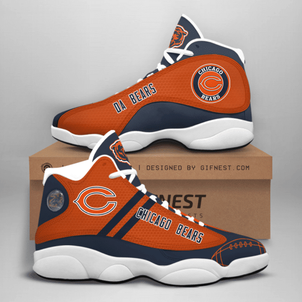 Ideafootwear Chicago Bears NFL AJ13 Sneakers Shoes For Men And Women