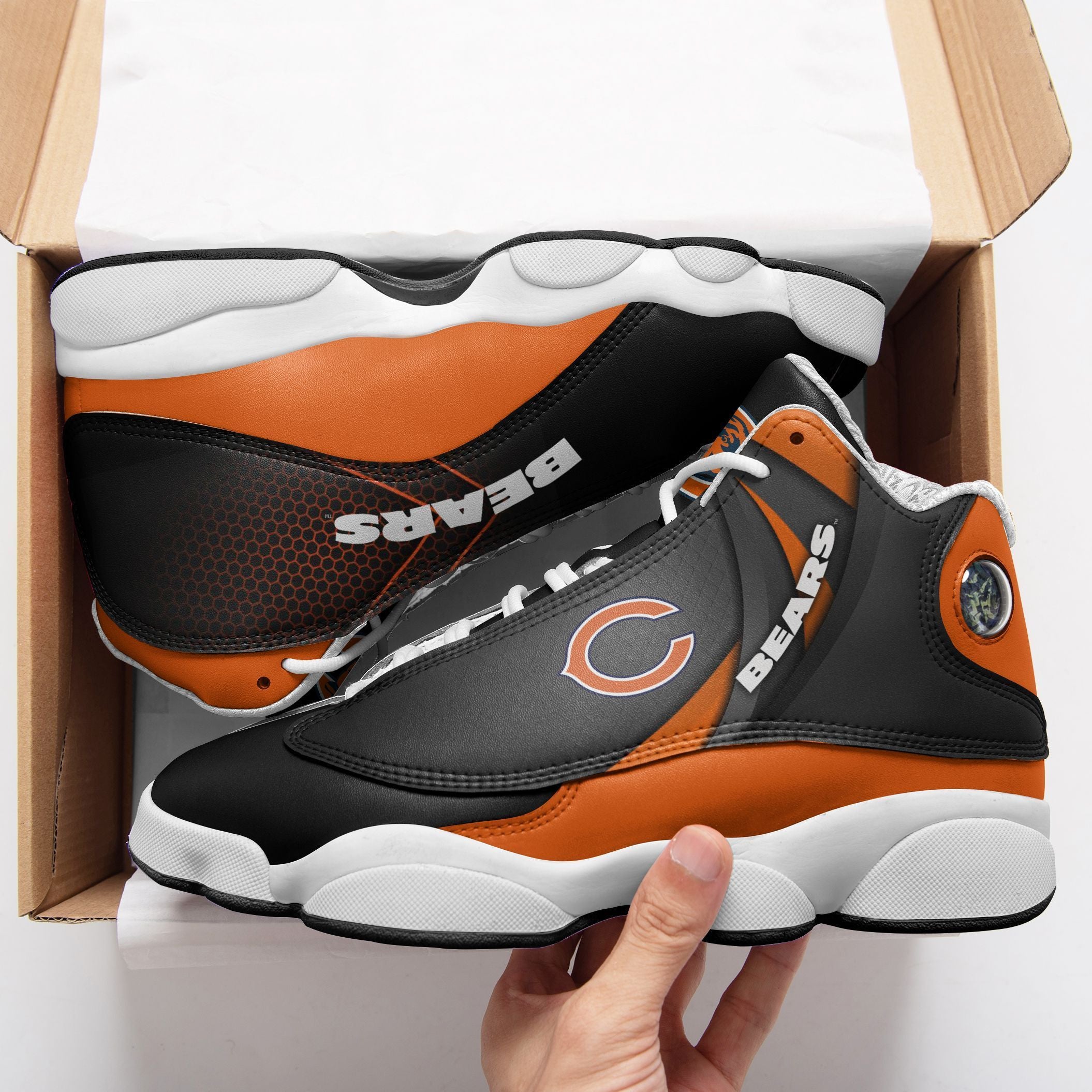 Ideafootwear Chicago Bears NFL AJ13 Sneakers Shoes For Men And Women