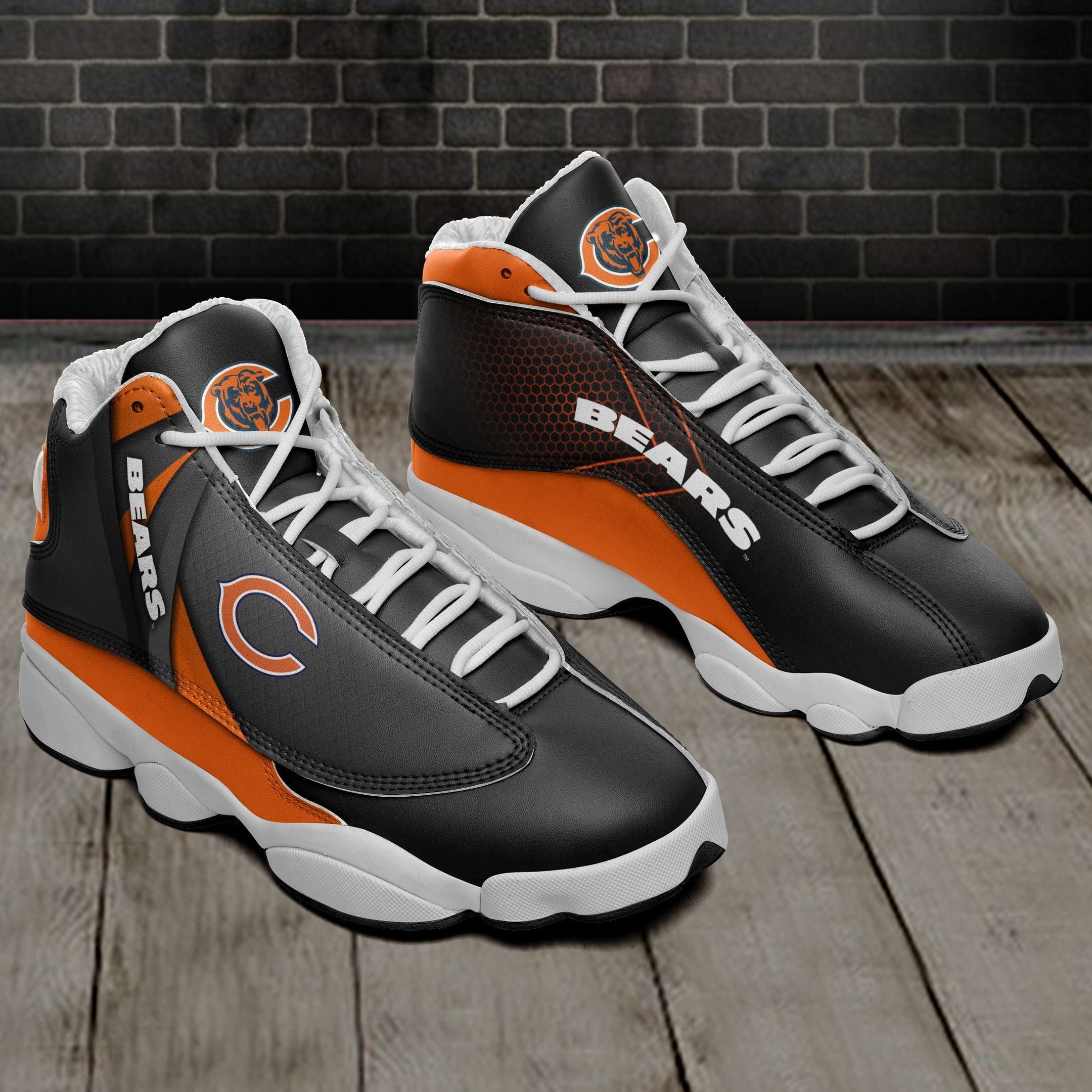 Ideafootwear Chicago Bears NFL AJ13 Sneakers Shoes For Men And Women