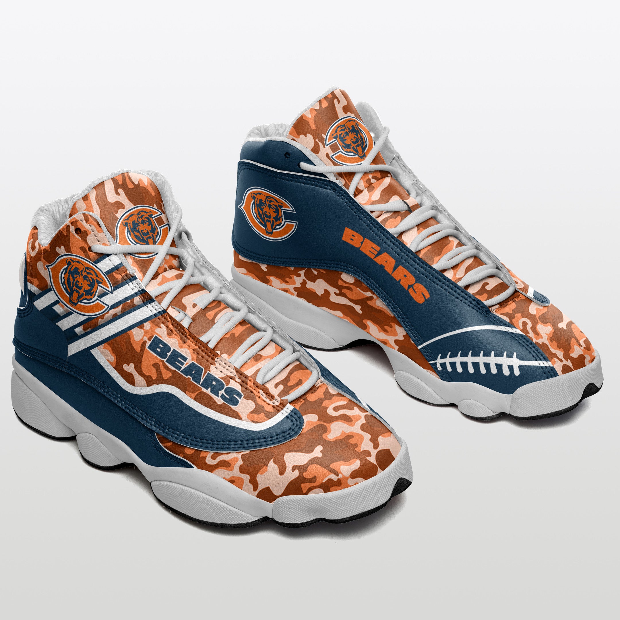 Ideafootwear Chicago Bears NFL AJ13 Sneakers Shoes For Men And Women