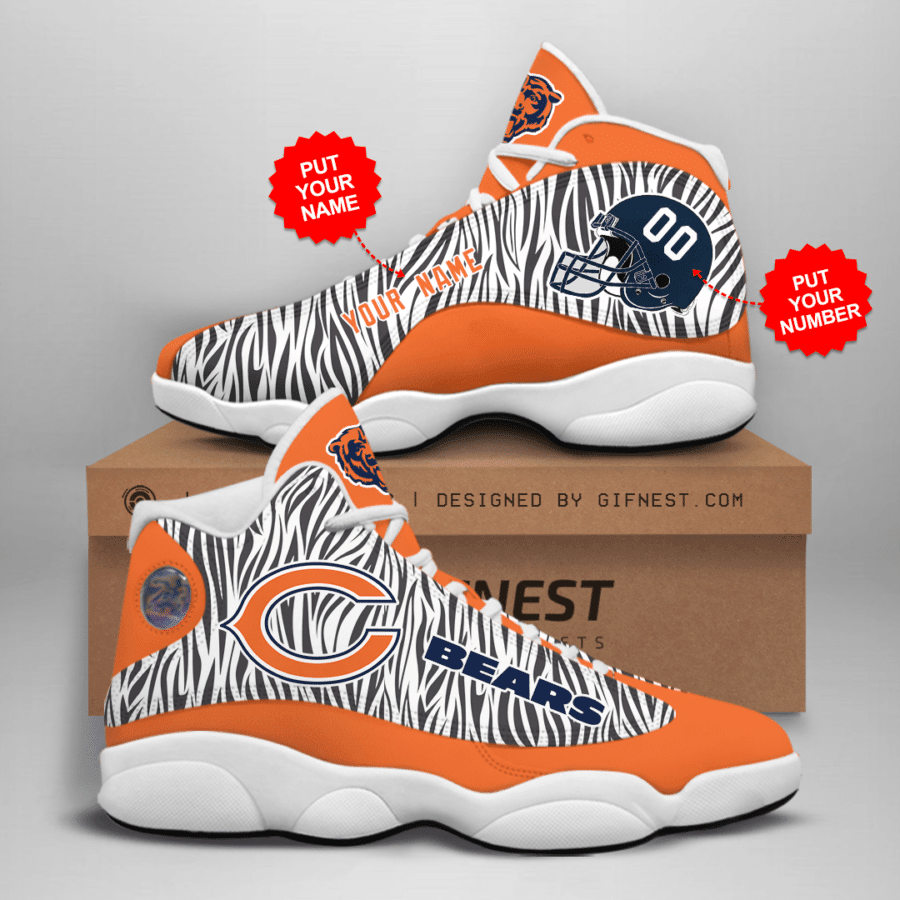 Ideafootwear Chicago Bears NFL AJ13 Sneakers Shoes For Men And Women