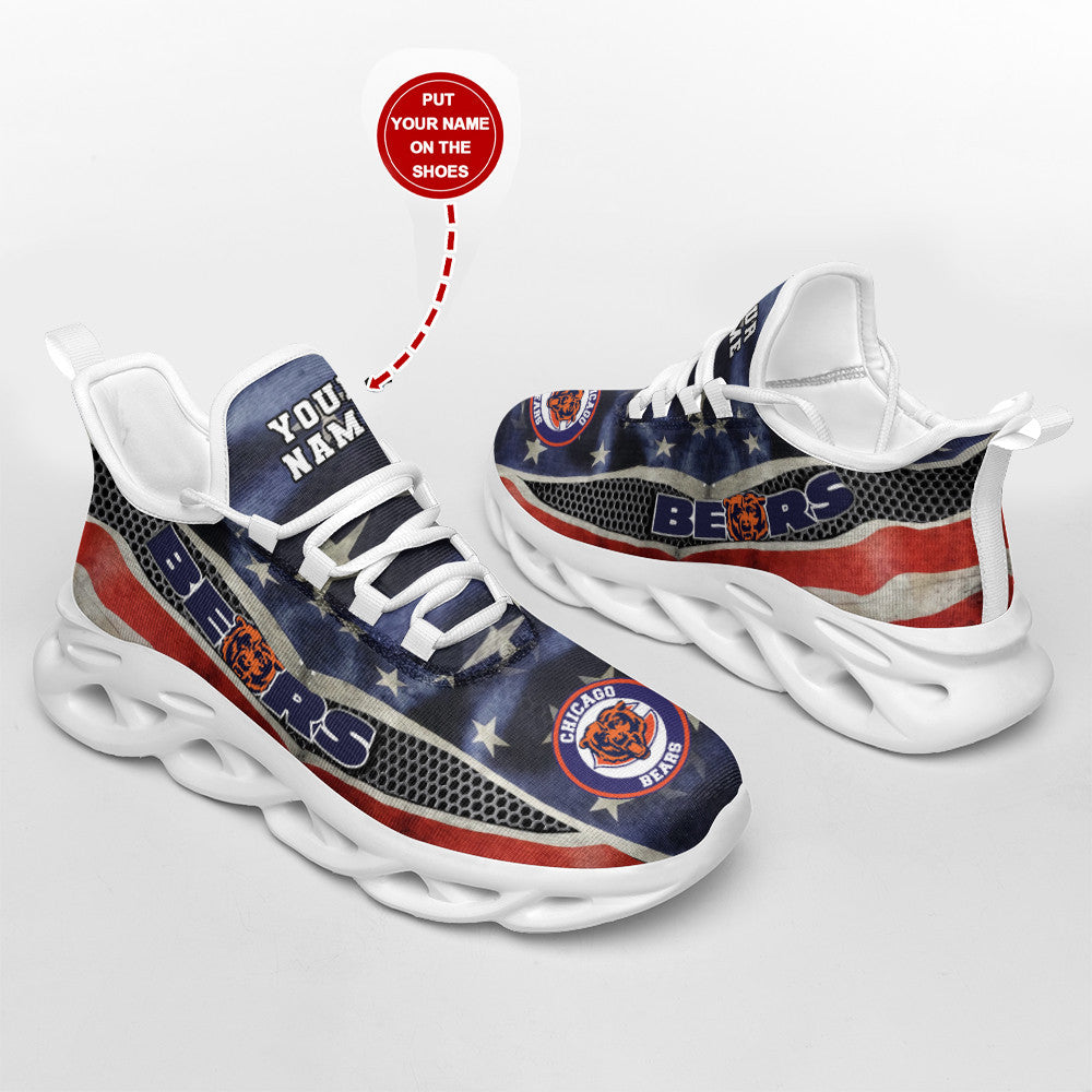 Ideafootwear Chicago Bears NFL Max Soul Shoes Sneakers For Men And Women