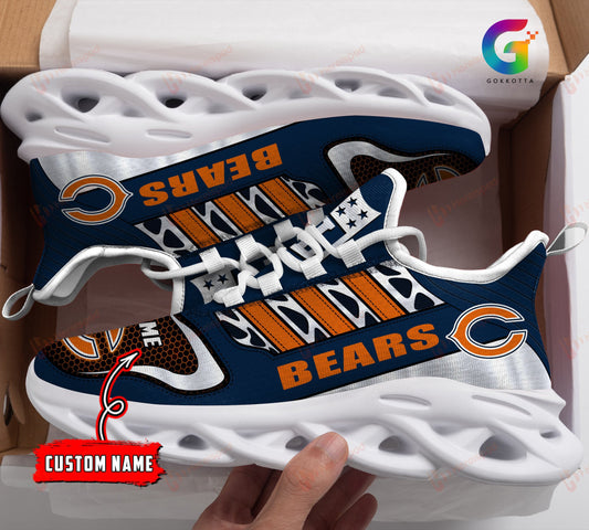 Ideafootwear Chicago Bears NFL Max Soul Shoes Sneakers For Men And Women