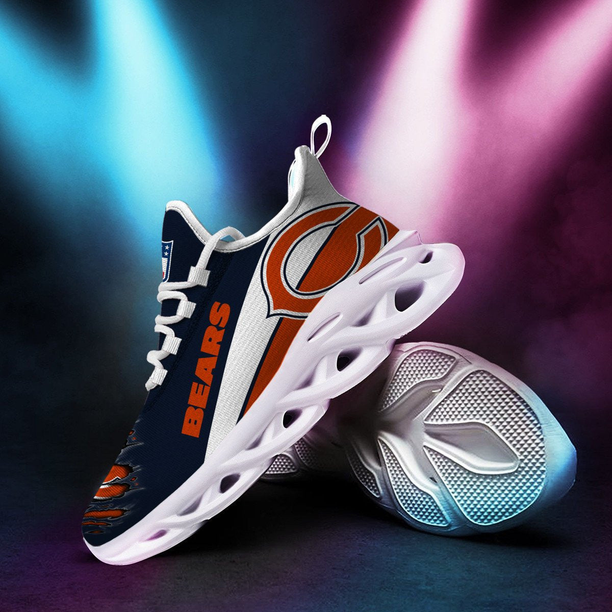 Ideafootwear Chicago Bears NFL Max Soul Shoes Sneakers For Men And Women