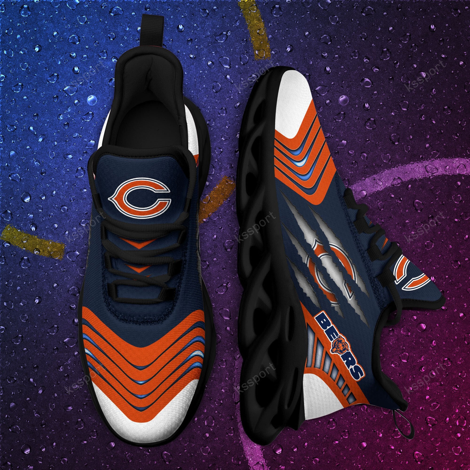Ideafootwear Chicago Bears NFL Max Soul Shoes Sneakers For Men And Women