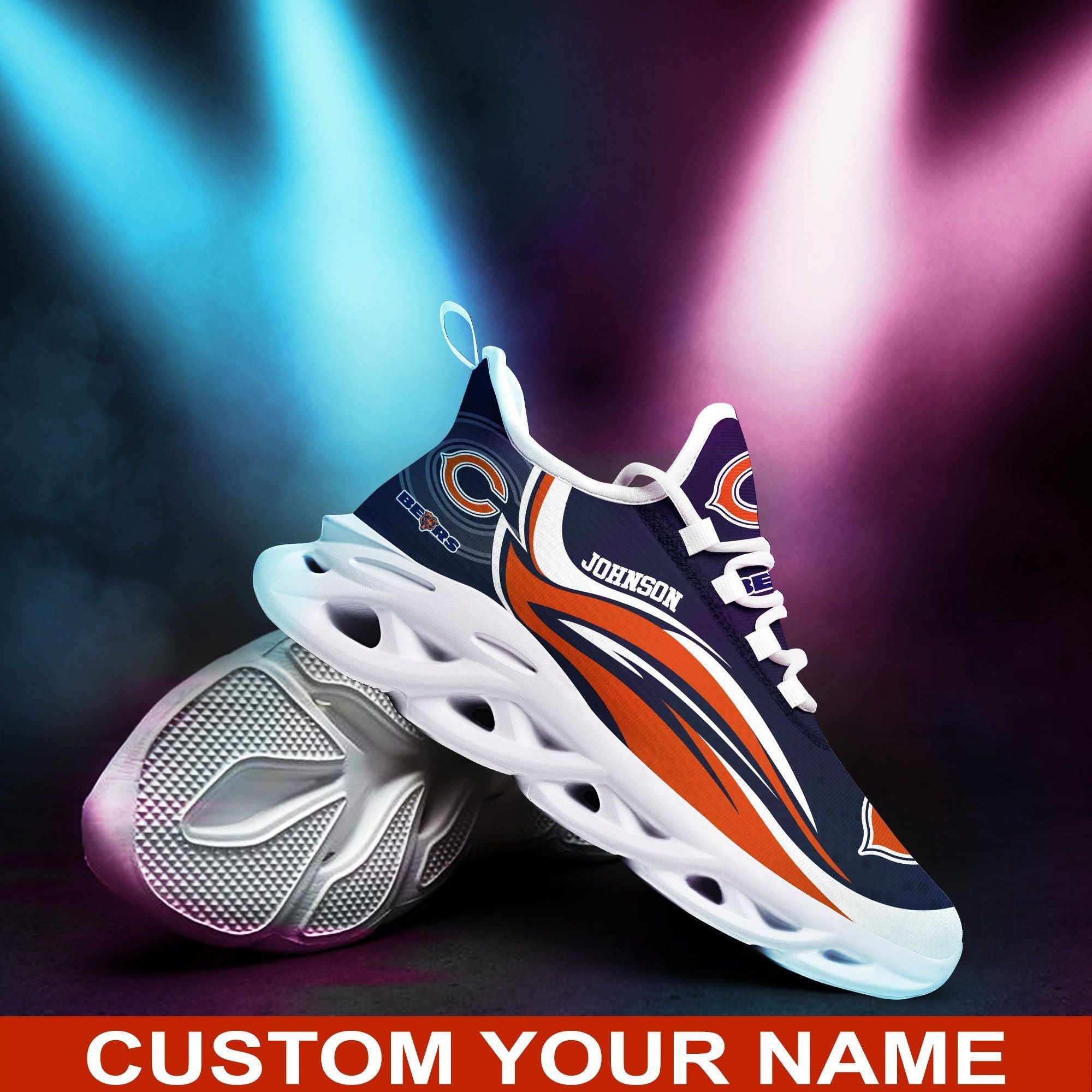 Ideafootwear Chicago Bears NFL Max Soul Shoes Sneakers For Men And Women