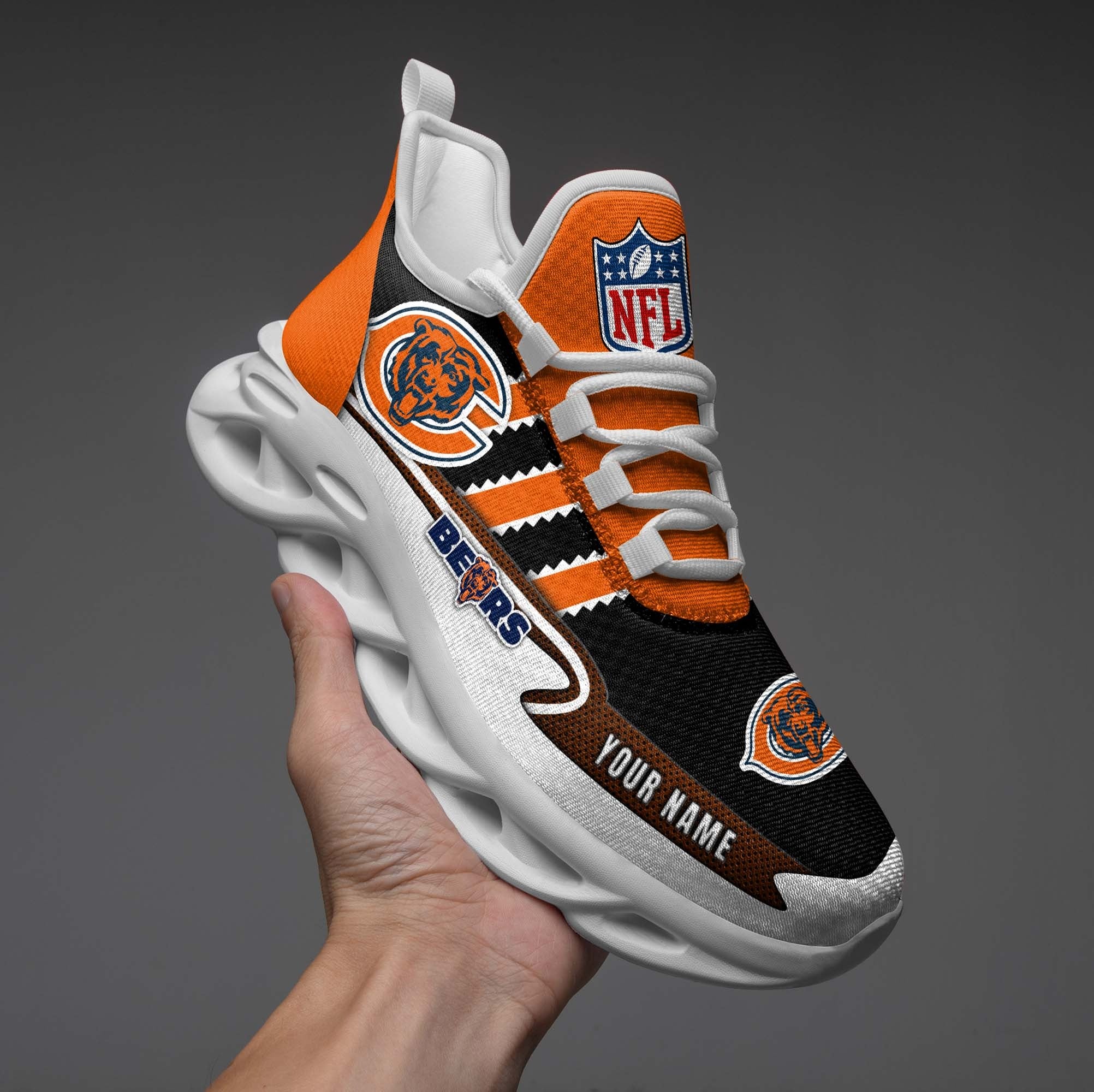 Ideafootwear Chicago Bears NFL Max Soul Shoes Sneakers For Men And Women