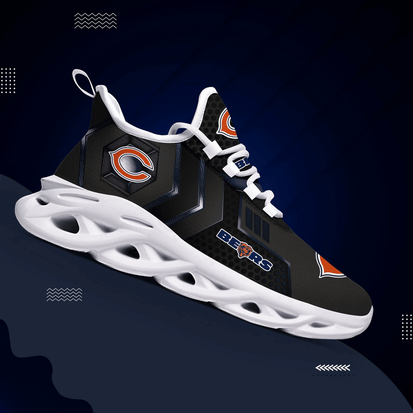 Ideafootwear Chicago Bears NFL Max Soul Shoes Sneakers For Men And Women