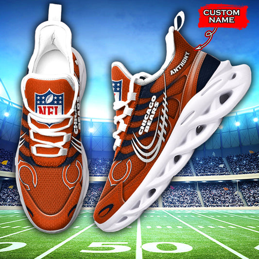 Ideafootwear Chicago Bears NFL Max Soul Shoes Sneakers For Men And Women