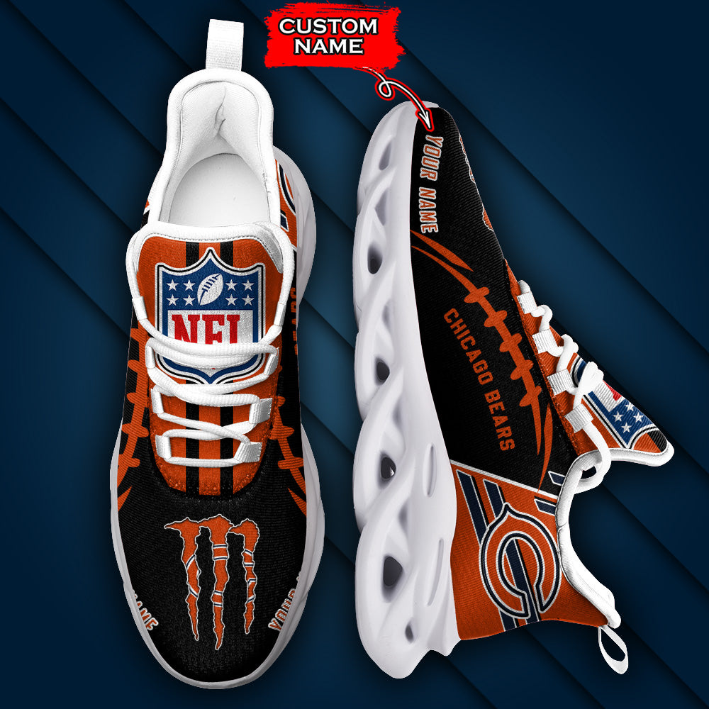 Ideafootwear Chicago Bears NFL Max Soul Shoes Sneakers For Men And Women