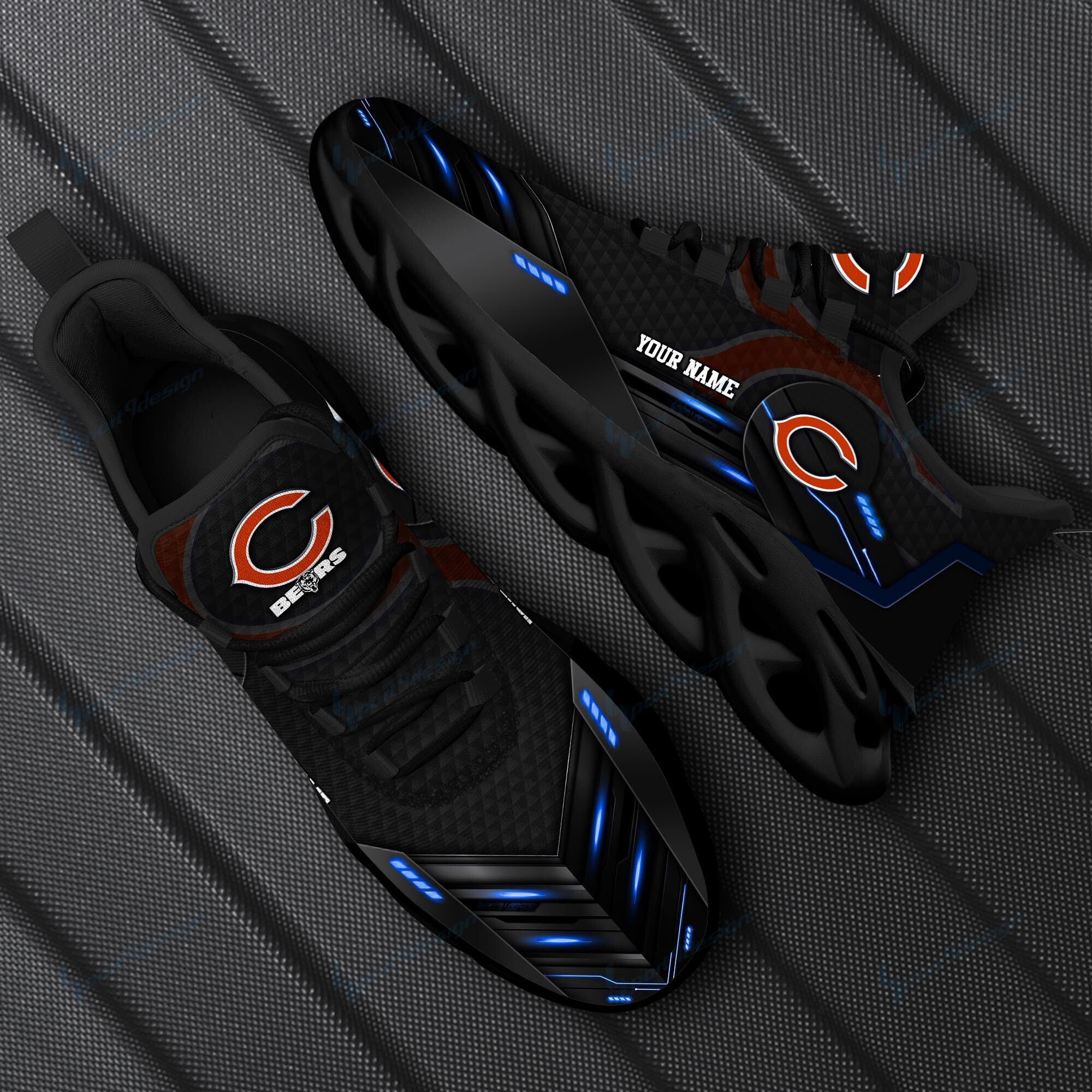 Ideafootwear Chicago Bears NFL Max Soul Shoes Sneakers For Men And Women