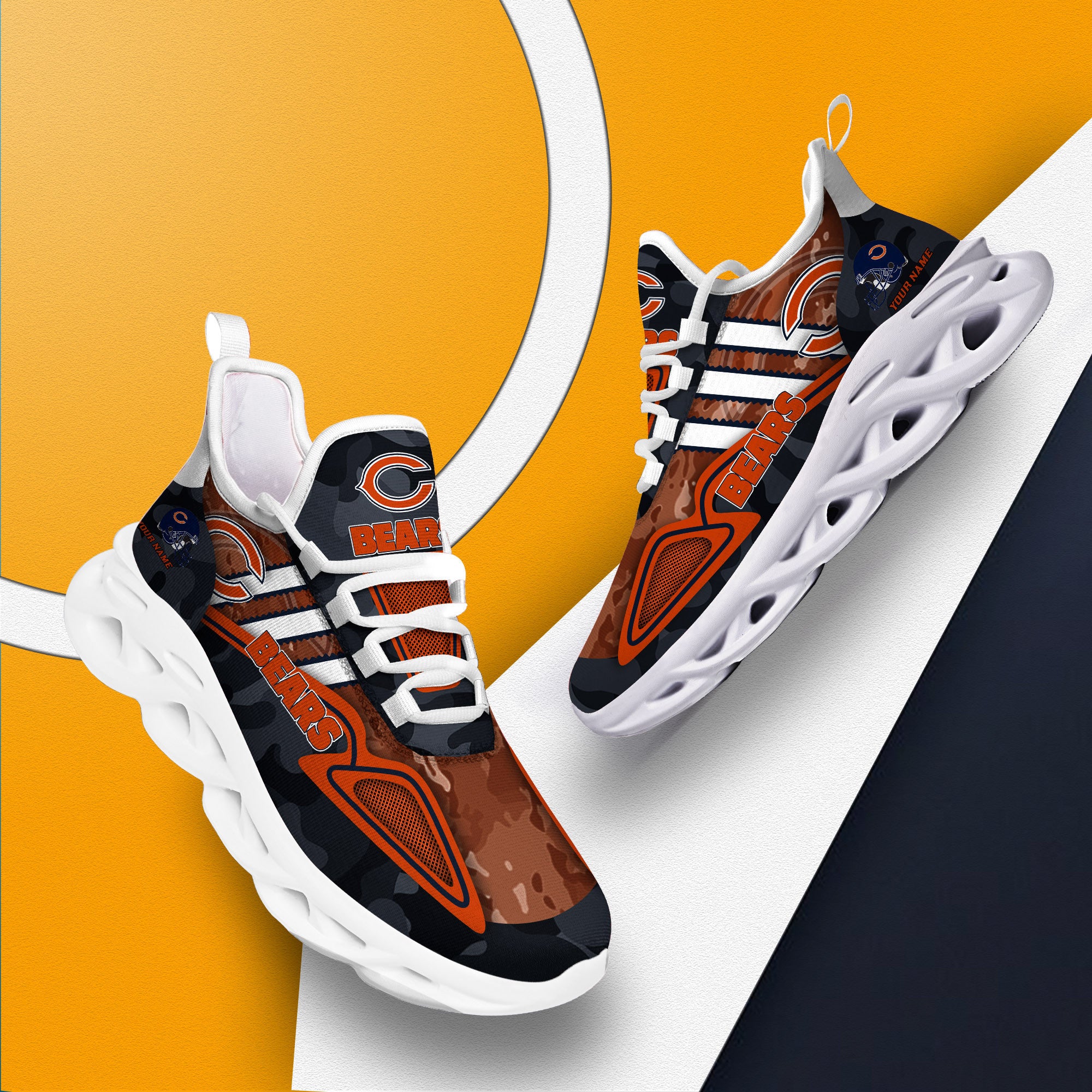 Ideafootwear Chicago Bears NFL Max Soul Shoes Sneakers For Men And Women