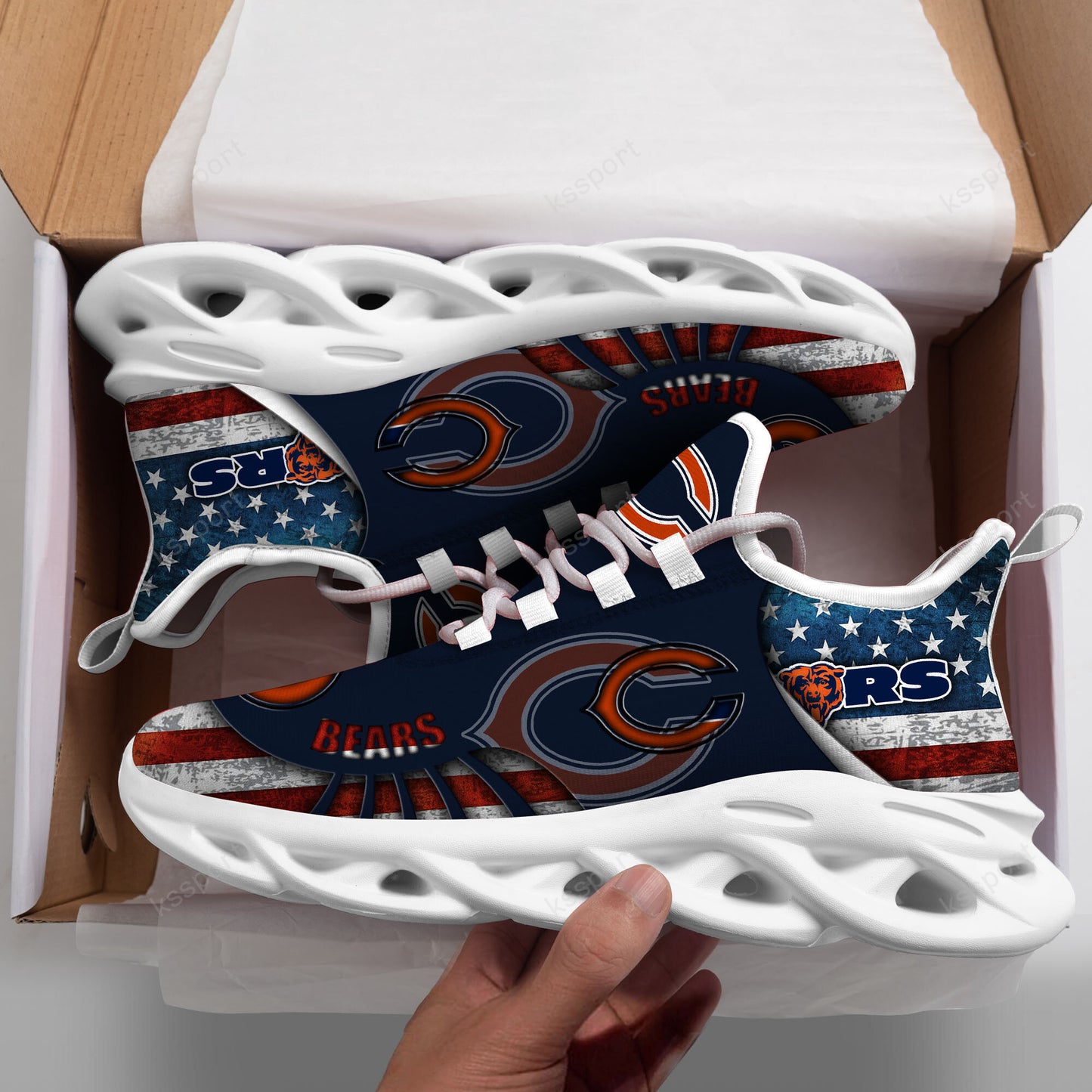 Ideafootwear Chicago Bears NFL Max Soul Shoes Sneakers For Men And Women