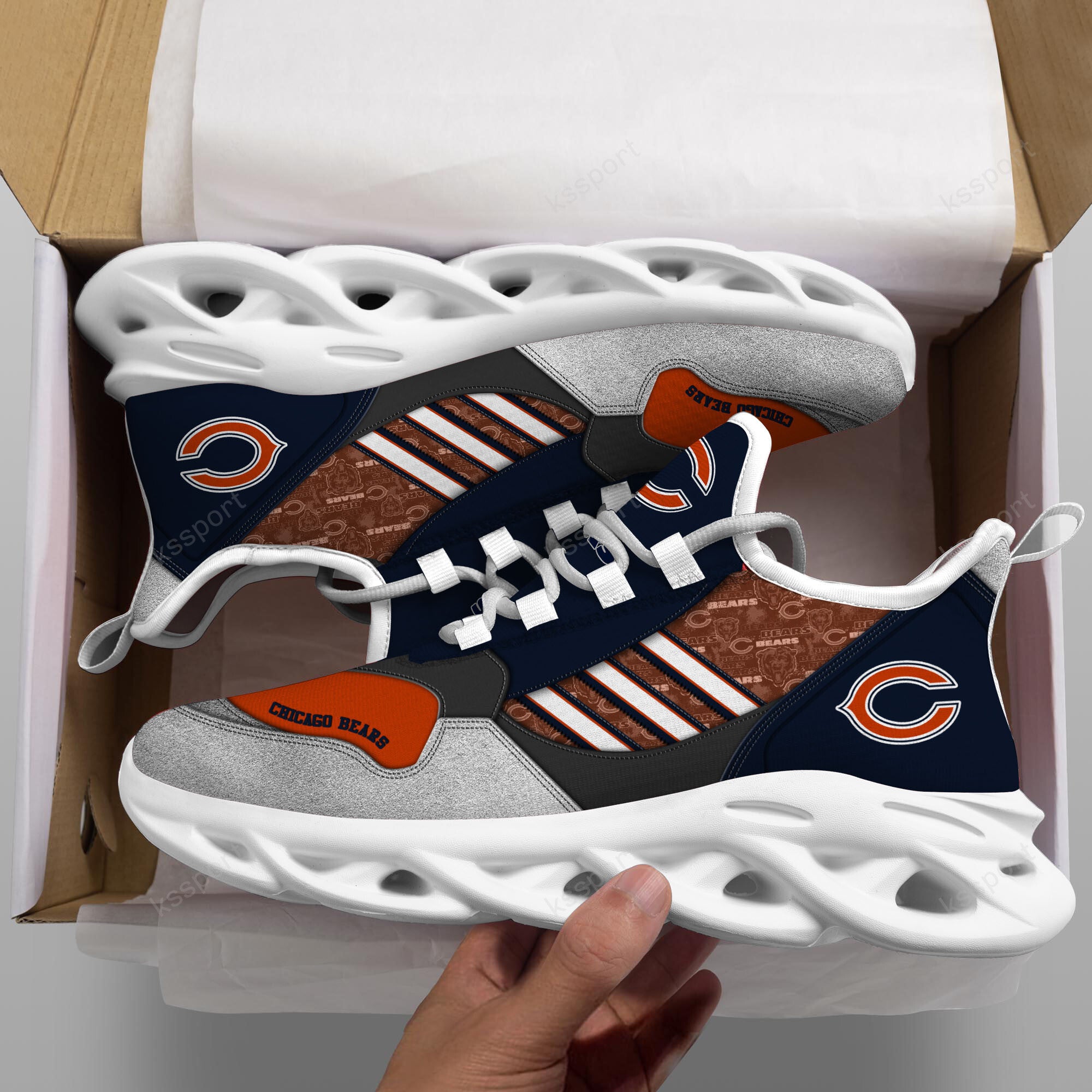 Ideafootwear Chicago Bears NFL Max Soul Shoes Sneakers For Men And Women