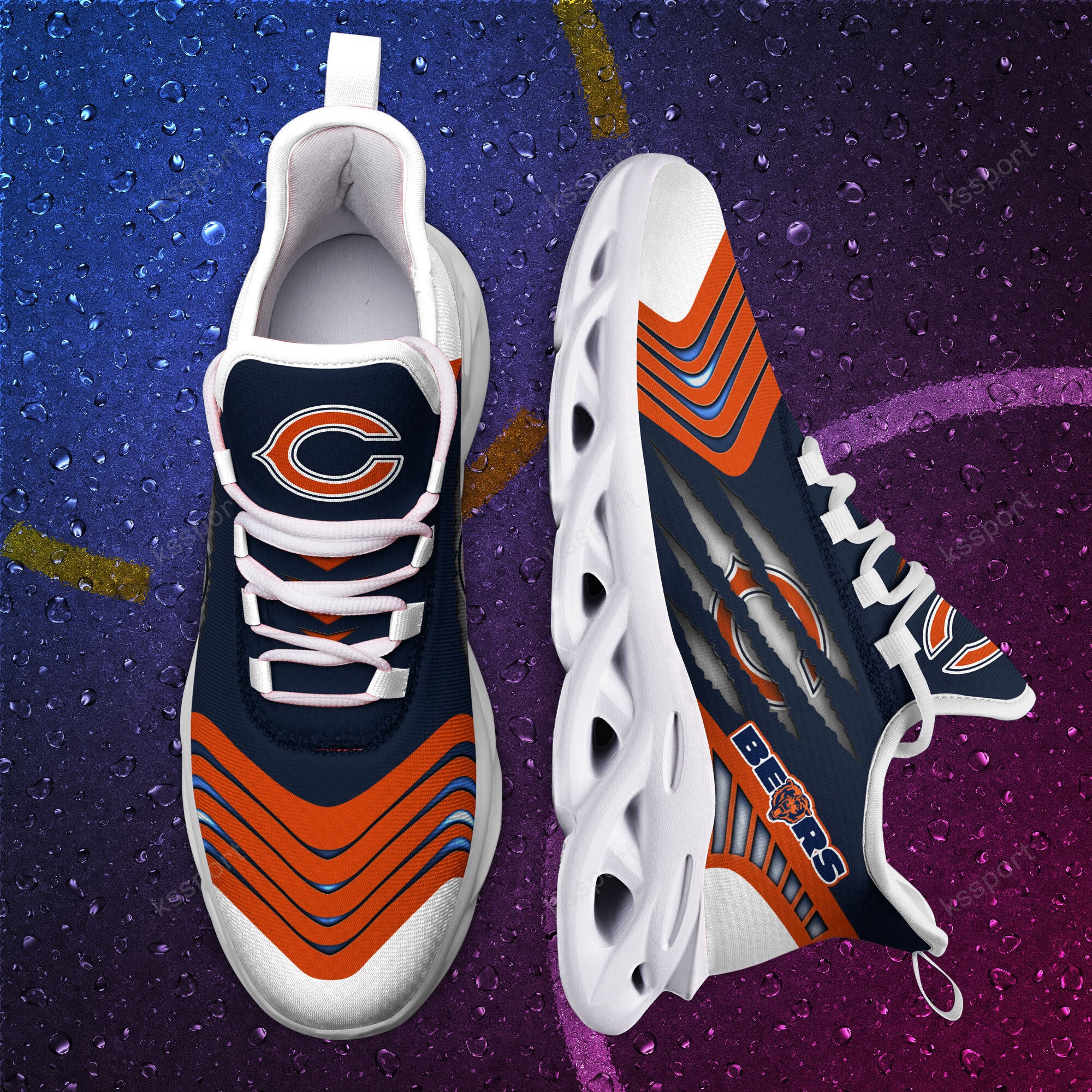Ideafootwear Chicago Bears NFL Max Soul Shoes Sneakers For Men And Women