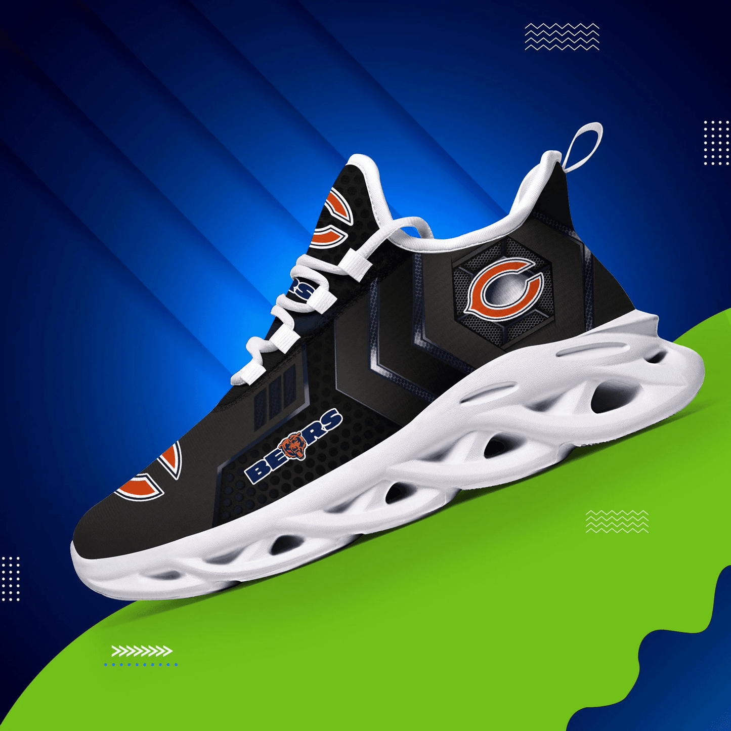 Ideafootwear Chicago Bears NFL Max Soul Shoes Sneakers For Men And Women