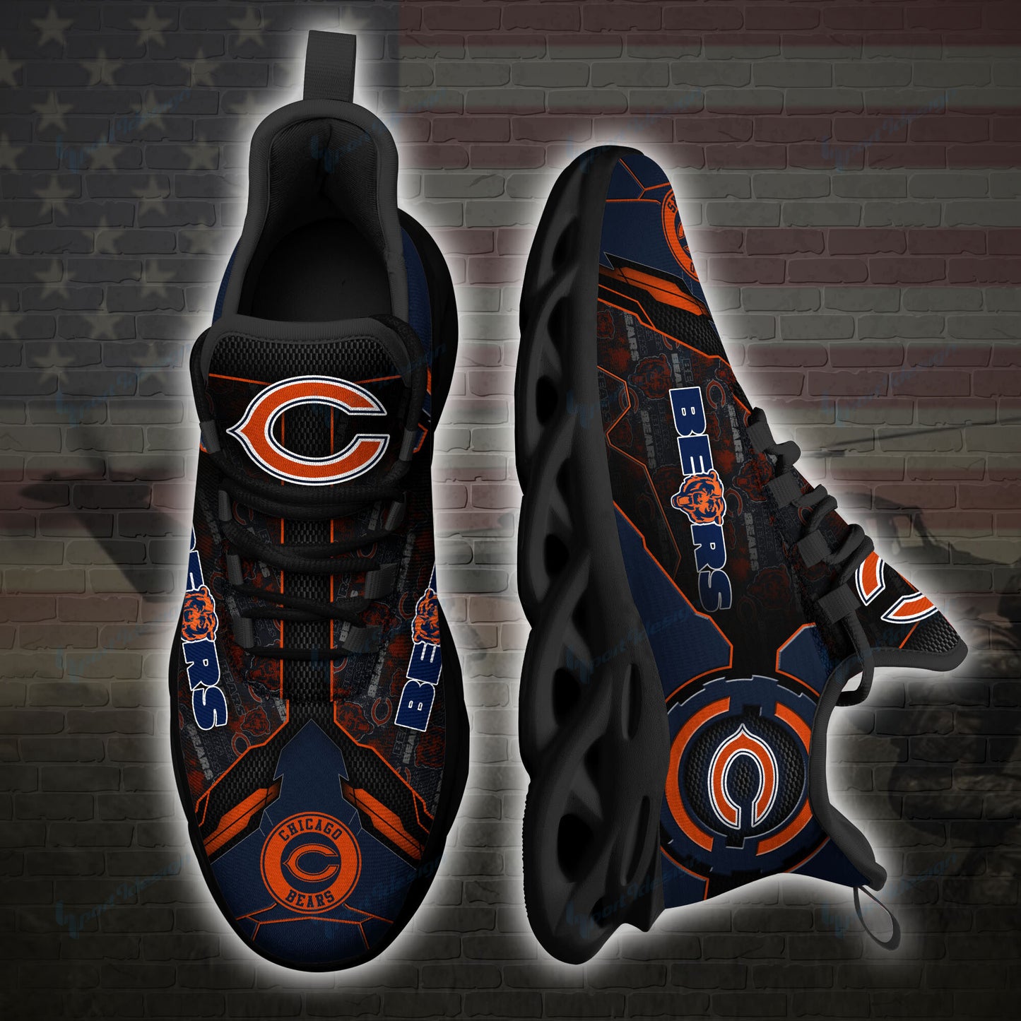 Ideafootwear Chicago Bears NFL Max Soul Shoes Sneakers For Men And Women