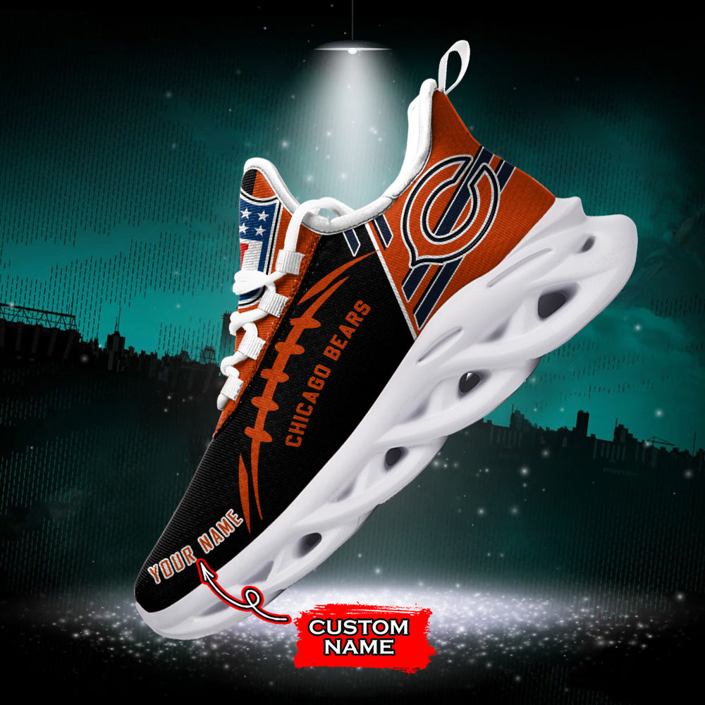 Ideafootwear Chicago Bears NFL Max Soul Shoes Sneakers For Men And Women