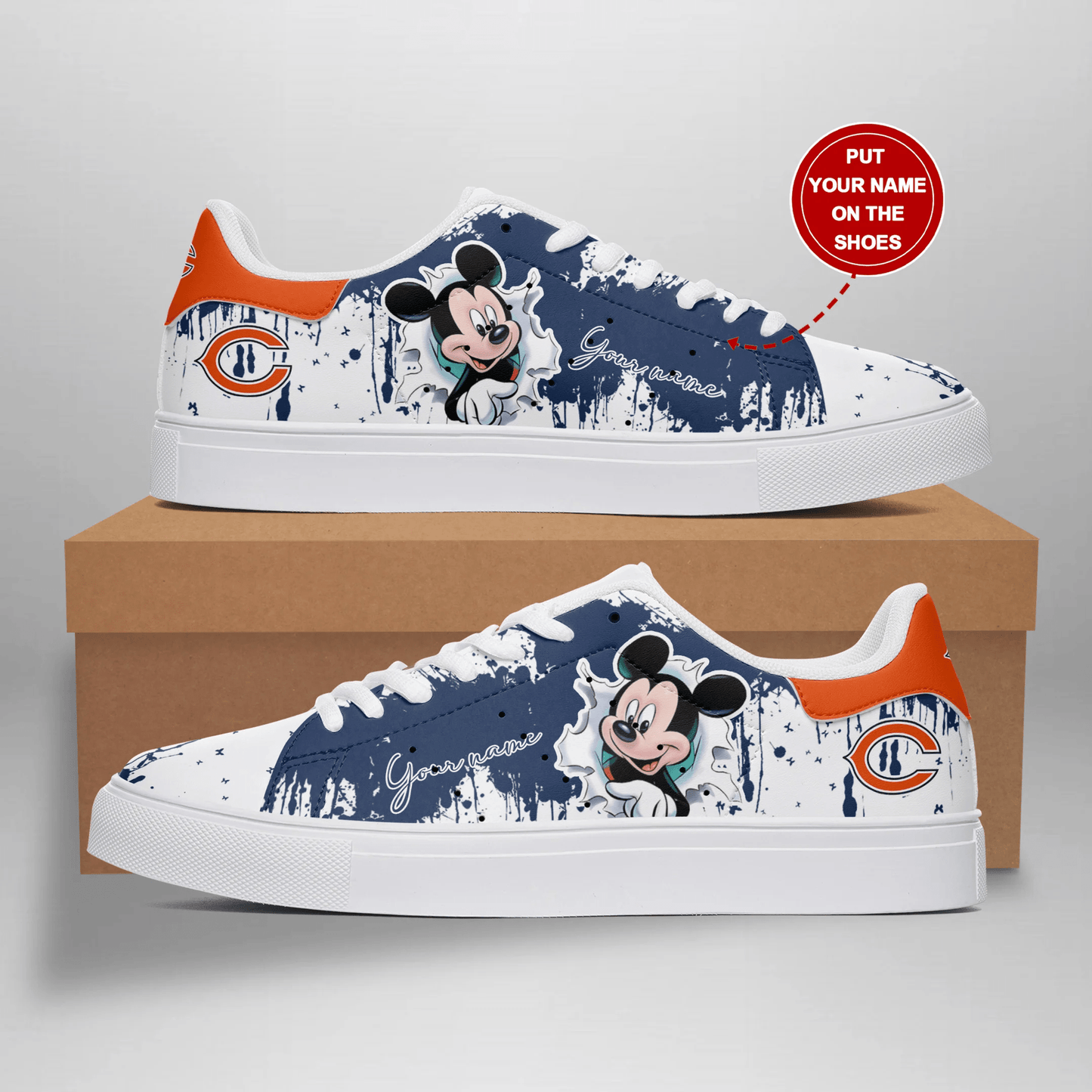 Ideafootwear Chicago Bears Skate Stan Shoes Sneakes For Men And Women