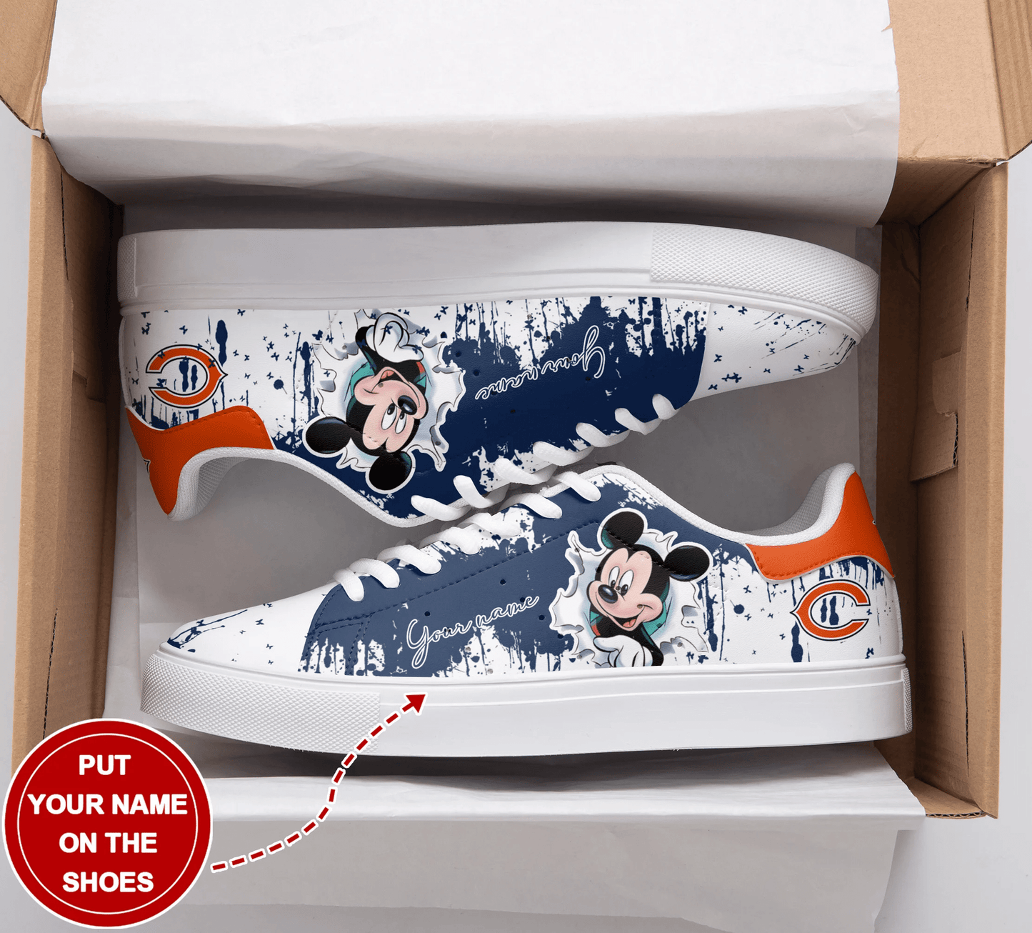 Ideafootwear Chicago Bears Skate Stan Shoes Sneakes For Men And Women