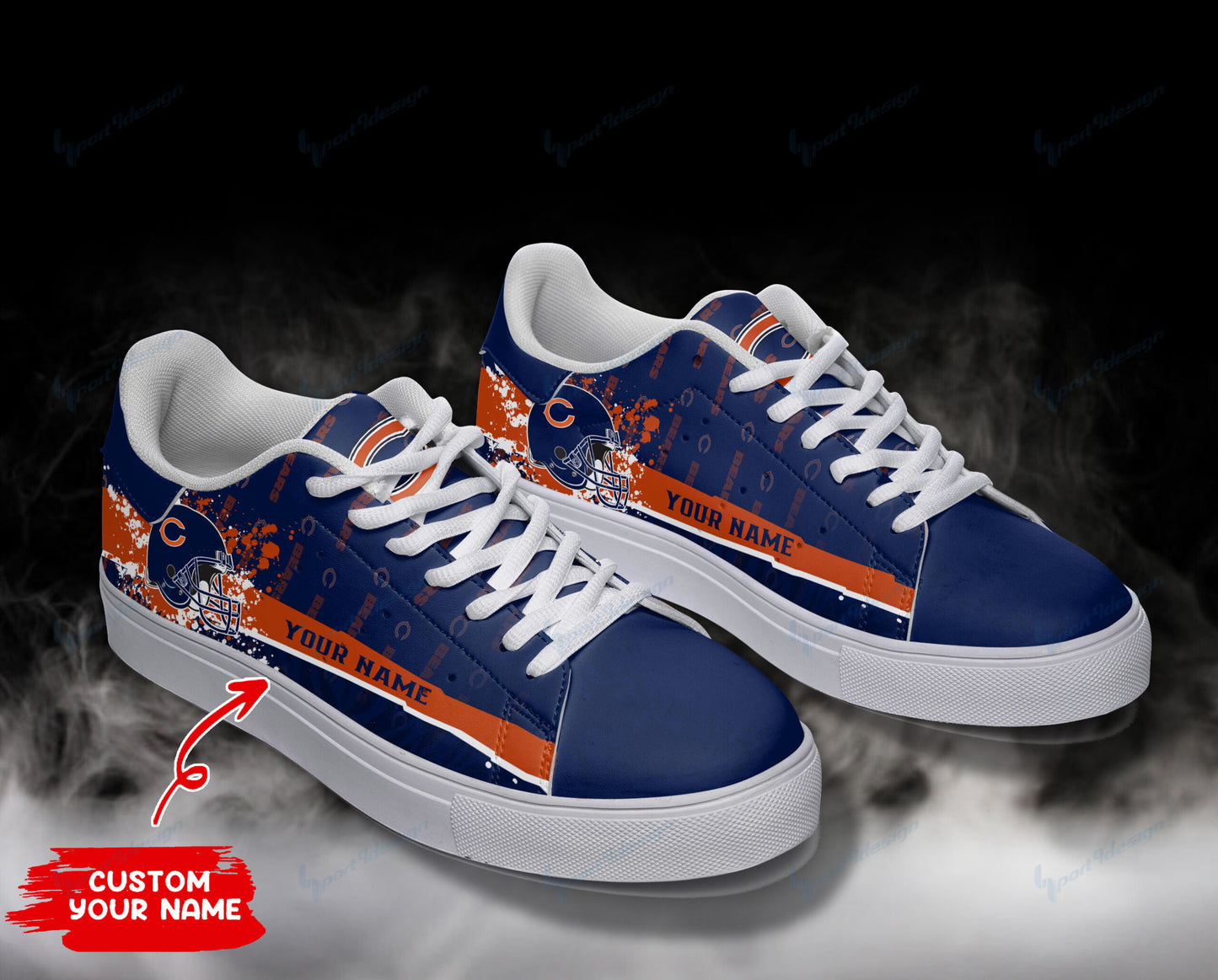 Ideafootwear Chicago Bears Skate Stan Shoes Sneakes For Men And Women