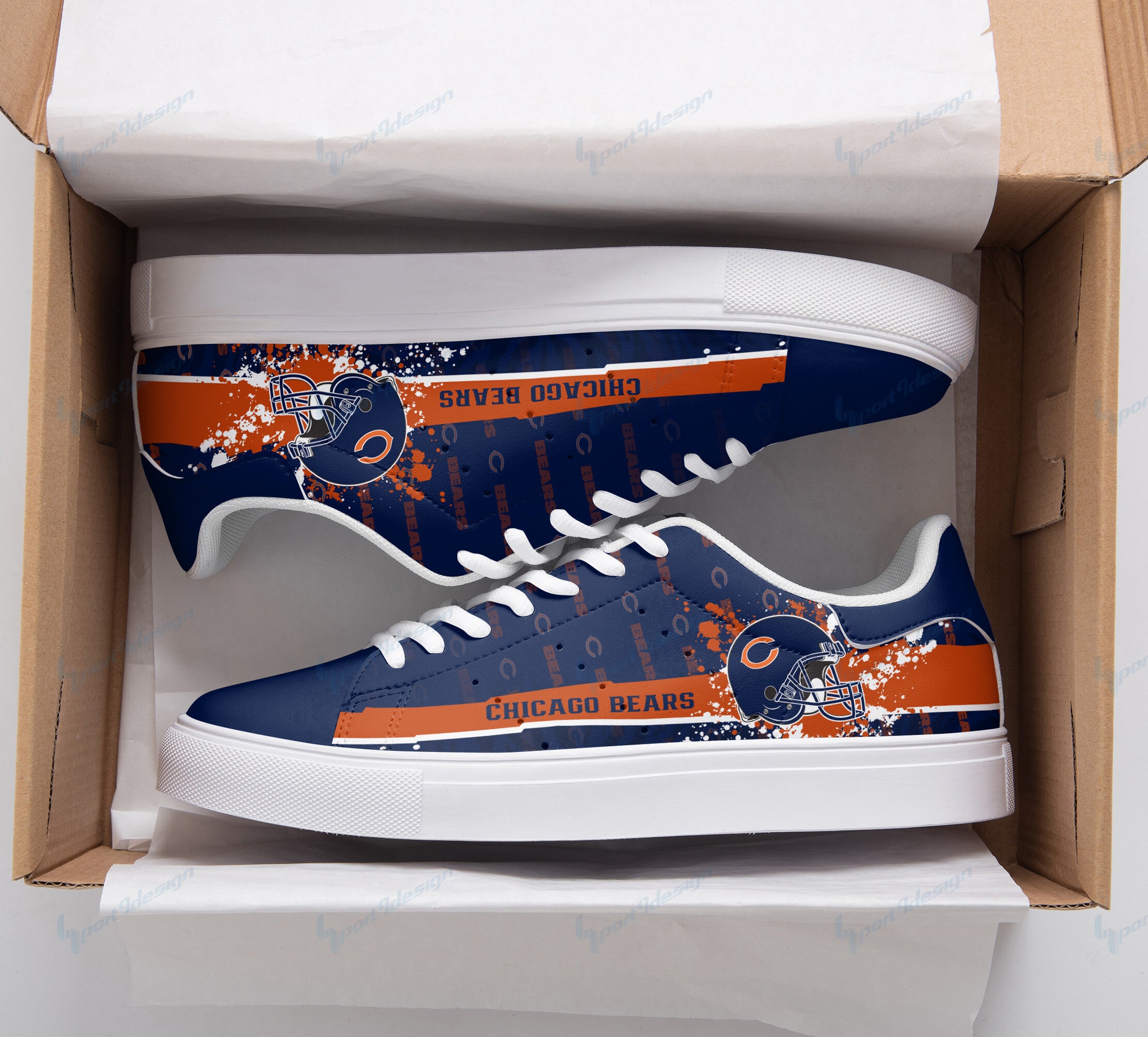 Ideafootwear Chicago Bears Skate Stan Shoes Sneakes For Men And Women