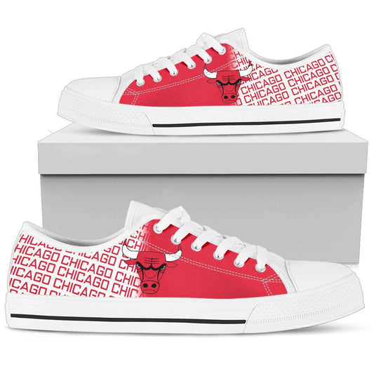 Ideafootwear Chicago Bulls Low Top Canvas Sneakers Shoes For Men And Women