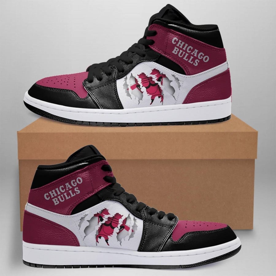 Ideafootwear Chicago Bulls NBA AJ1 High Sneakers Shoes For Men And Women