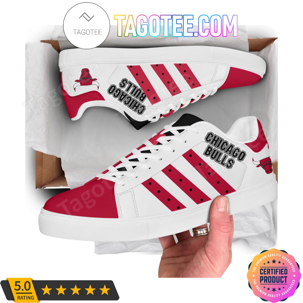 Ideafootwear Chicago Bulls Skate Stan Shoes Sneakes For Men And Women