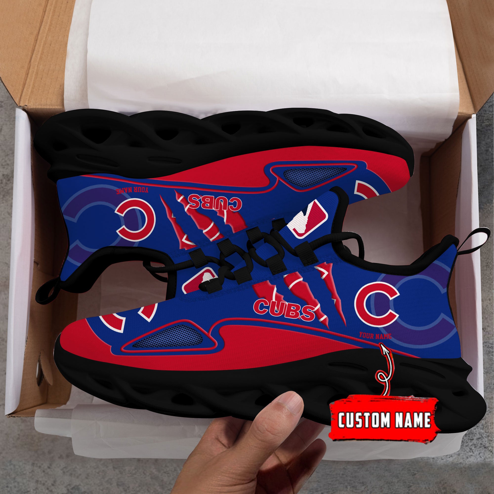 Ideafootwear Chicago Cubs Max Soul Shoes Sneakers For Men And Women