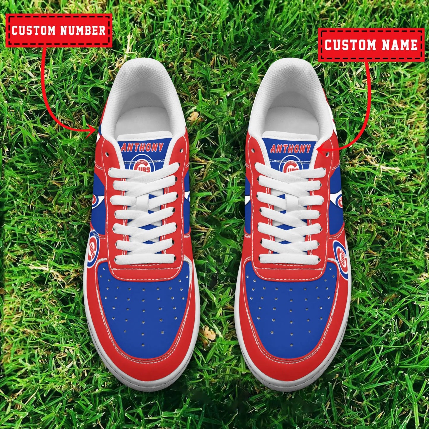 Ideafootwear Chicago Cubs MLB Air Low-Top Sneakers Shoes For Men And Women