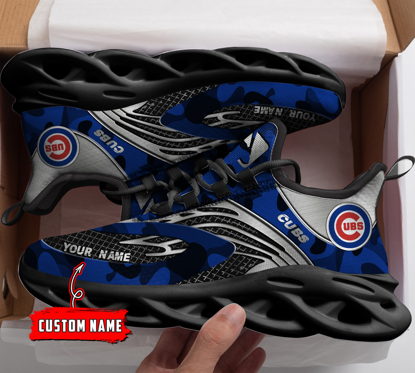 Ideafootwear Chicago Cubs MLB Max Soul Shoes Sneakers For Men And Women