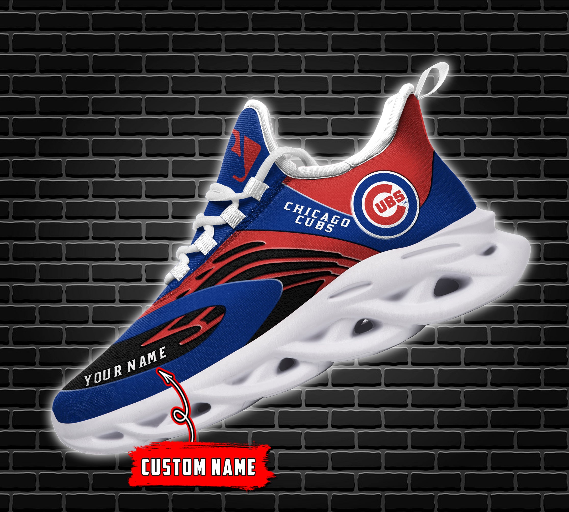 Ideafootwear Chicago Cubs MLB Max Soul Shoes Sneakers For Men And Women