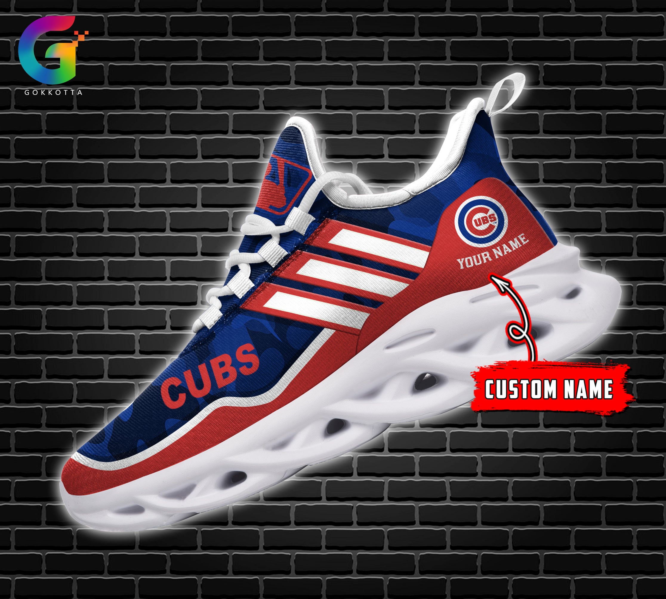 Ideafootwear Chicago Cubs MLB Max Soul Shoes Sneakers For Men And Women