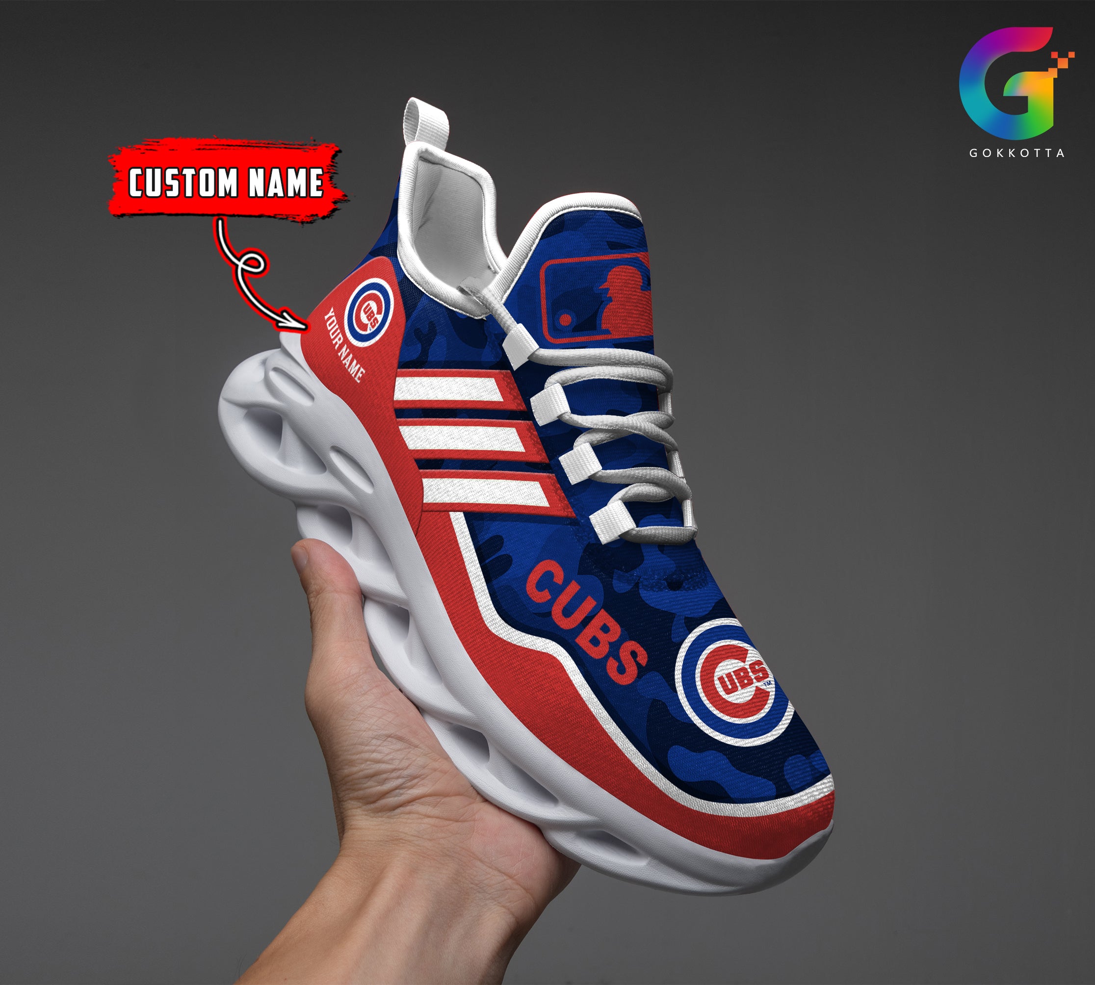 Ideafootwear Chicago Cubs MLB Max Soul Shoes Sneakers For Men And Women