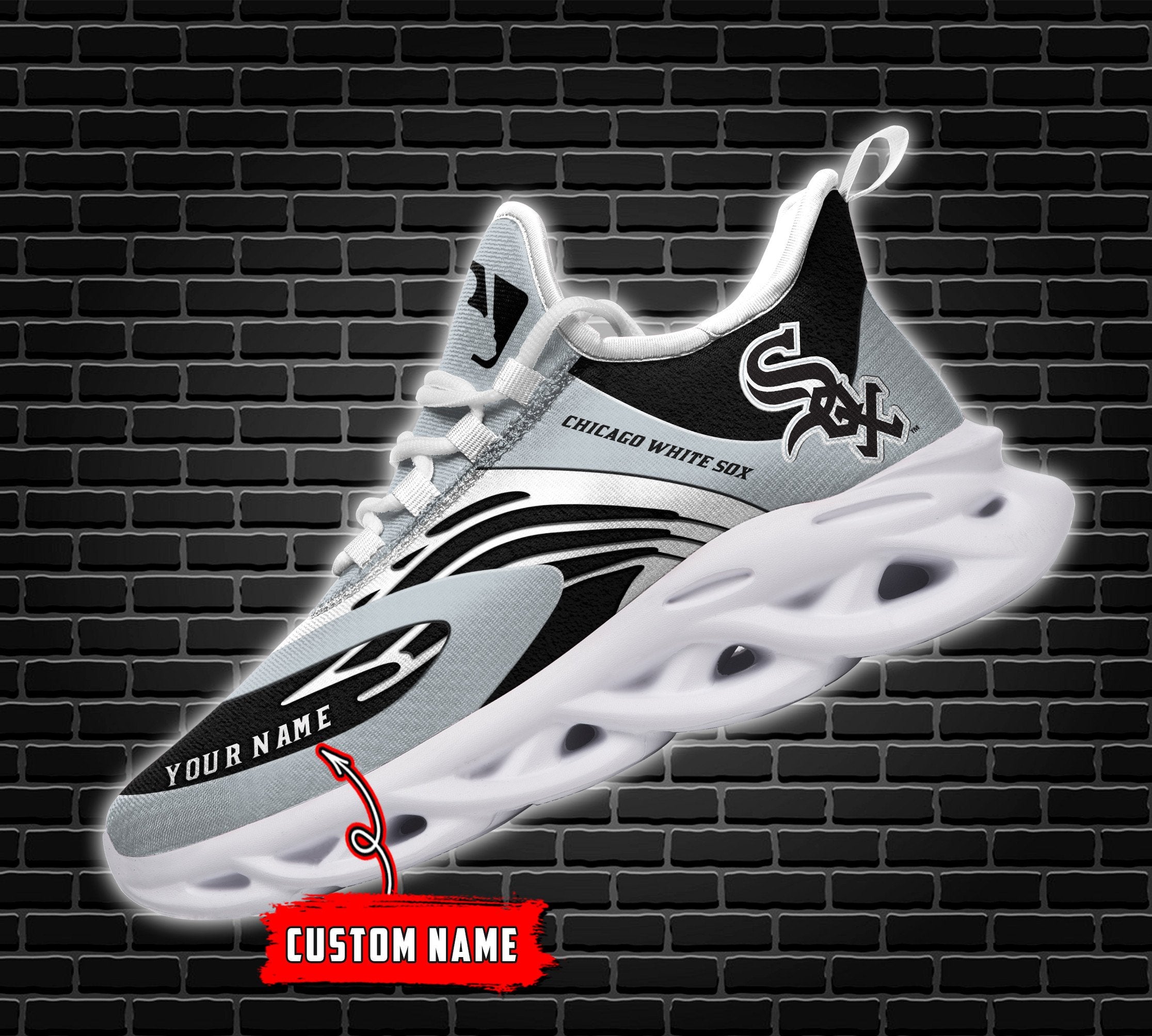 Ideafootwear Chicago White Sox Max Soul Shoes Sneakers For Men And Women