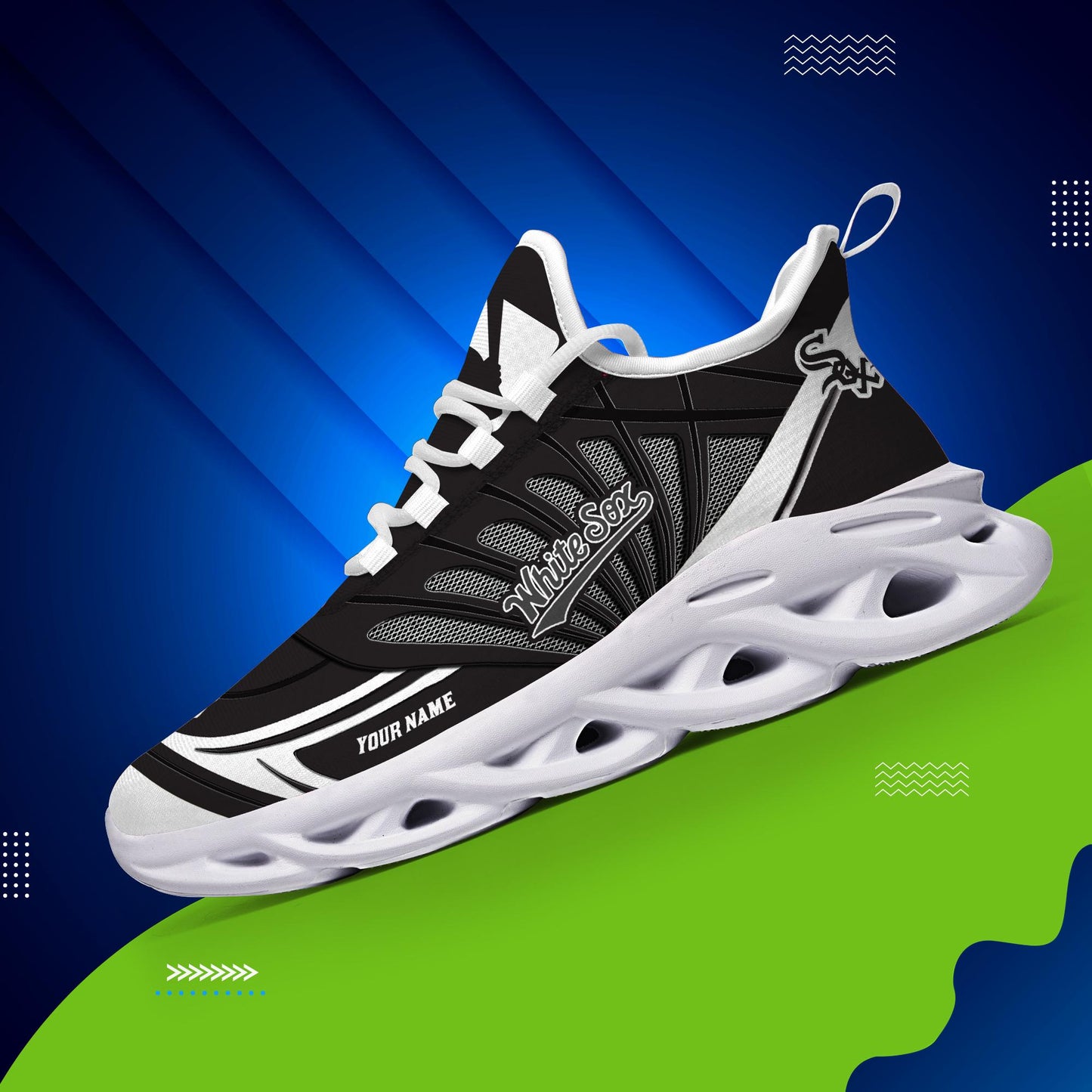 Ideafootwear Chicago White Sox Max Soul Shoes Sneakers For Men And Women