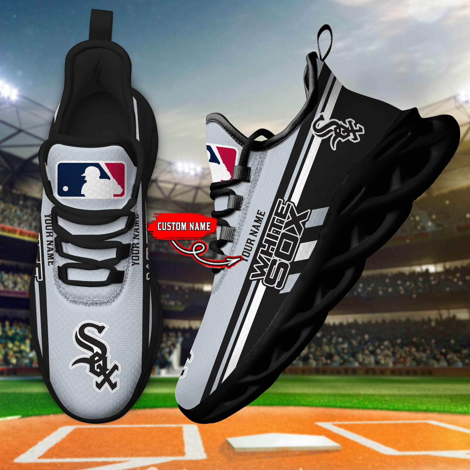 Ideafootwear Chicago White Sox Max Soul Shoes Sneakers For Men And Women