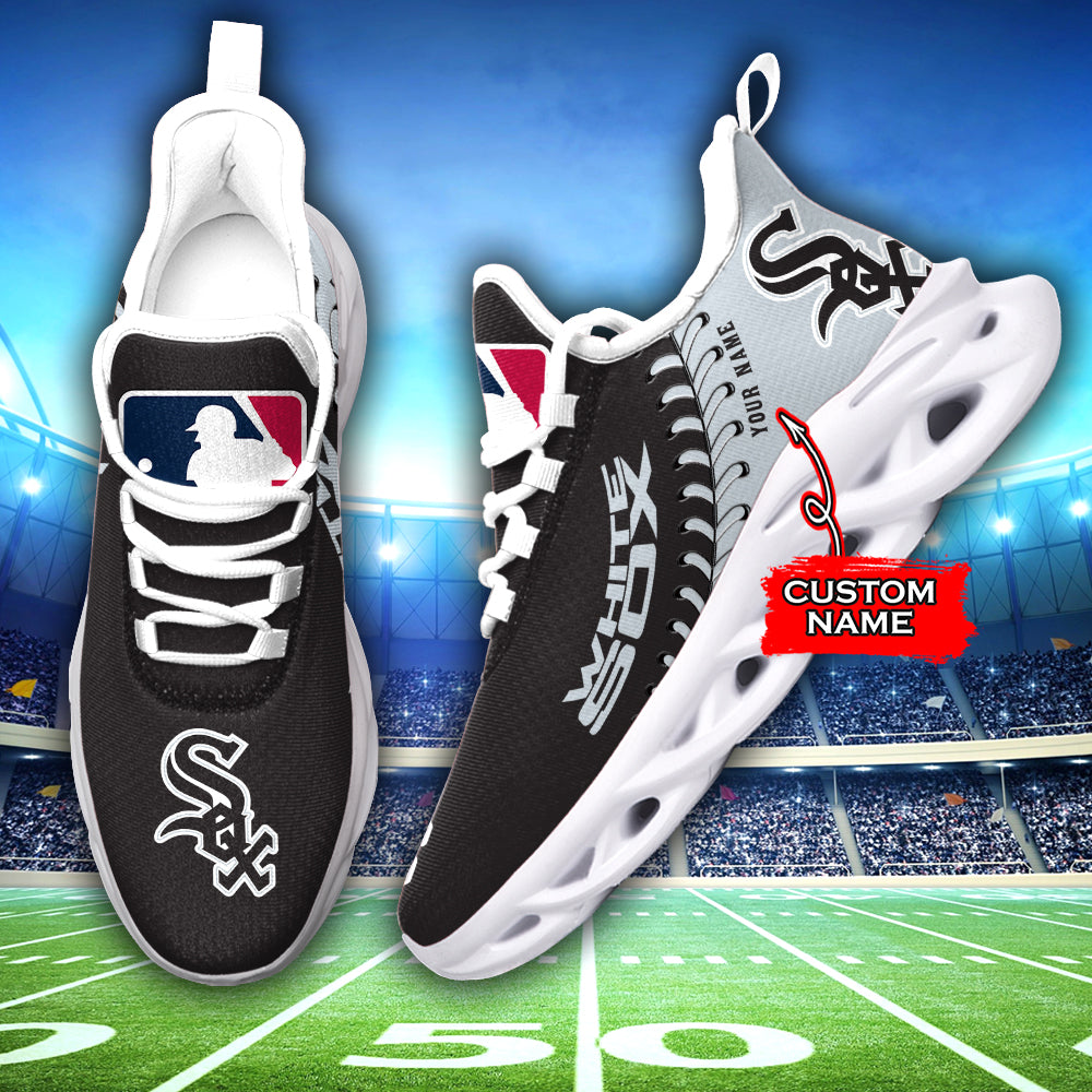 Ideafootwear Chicago White Sox MLB Max Soul Shoes Sneakers For Men And Women